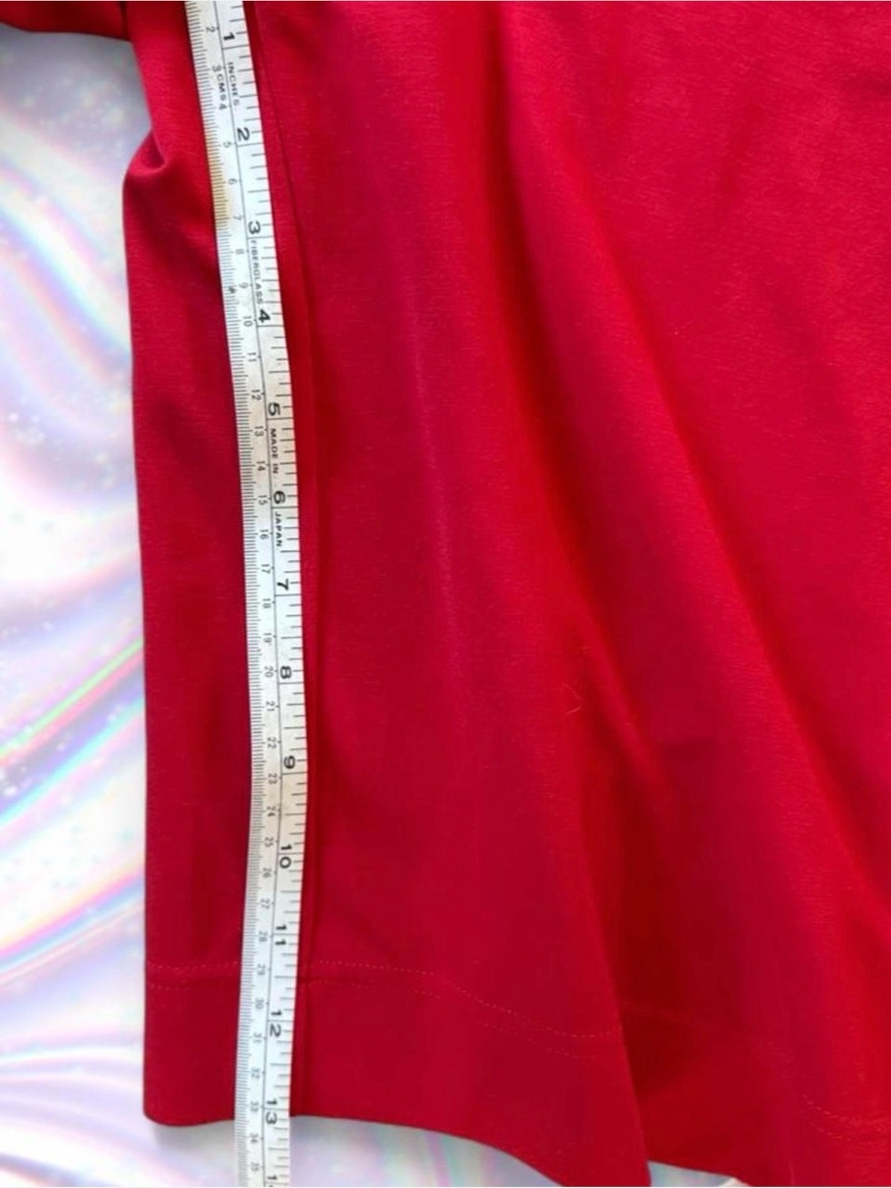 Anthropologie Red Bermuda Shorts with White Side Stripes - Picture 6 of 8